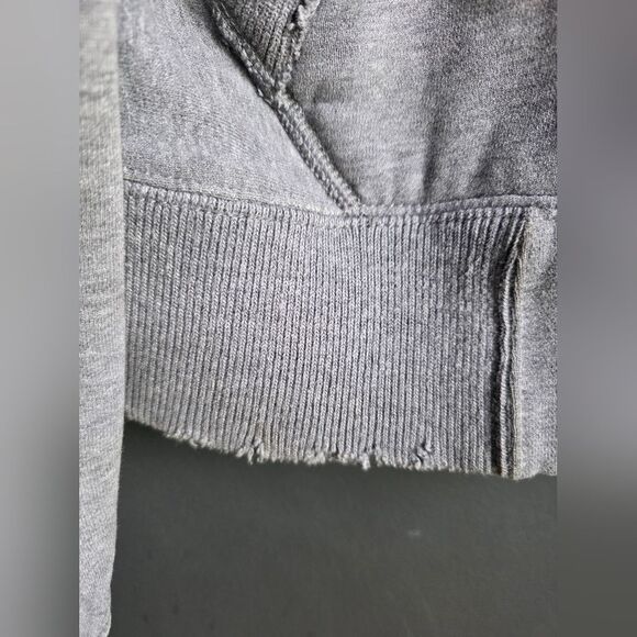 Vintage Abercrombie & Fitch Zip-Up Hoodie Fleece Lined Mens Sz M STREETWEAR GRAY - Picture 5 of 11